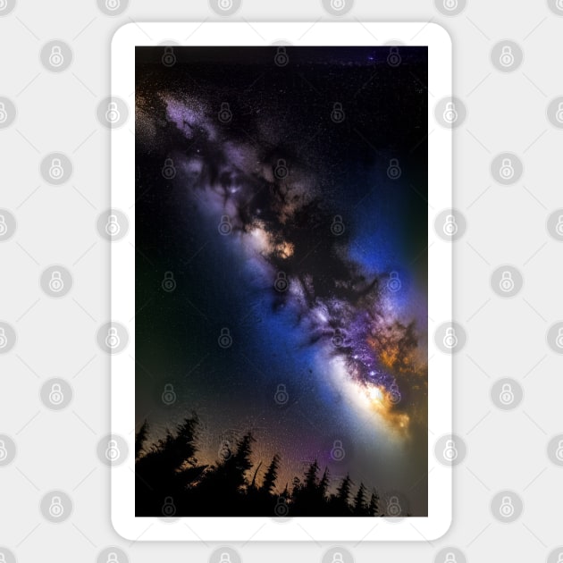 Milky Way Galaxy Realistic Art Style Sticker by abysarts